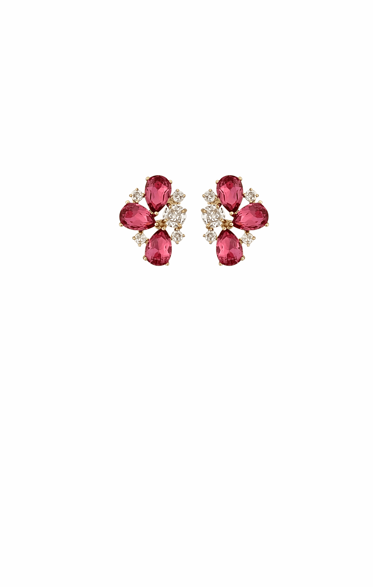 Multi Occasion OS / PINK JEWEL PETAL EARRING IN PINK