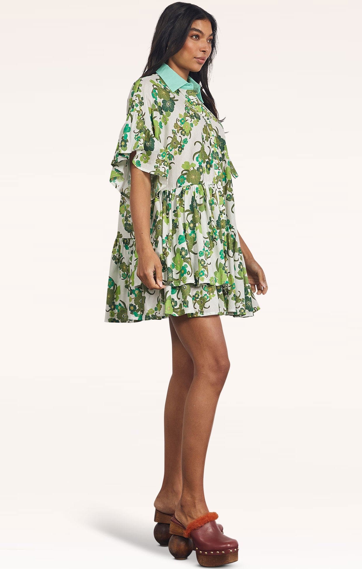 Dresses JUNGLE MINI DRESS IN GREEN