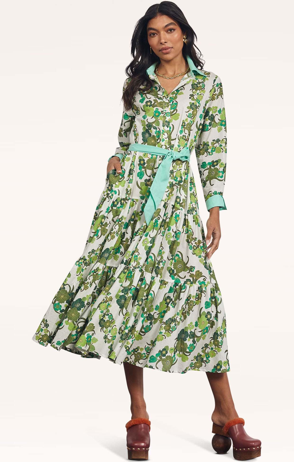 Dresses JUNGLE SHIRT DRESS IN GREEN