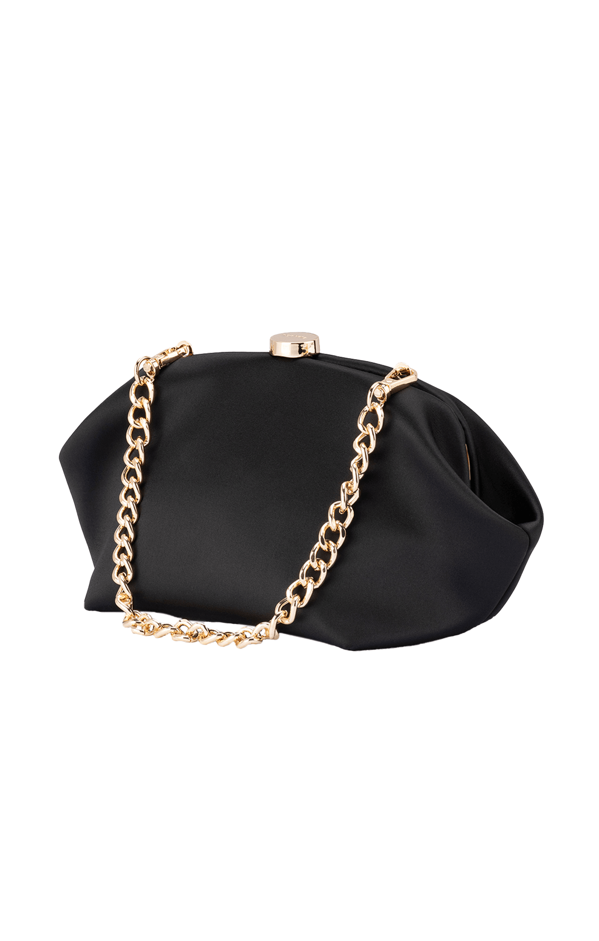 Bags OS / BLACK KARINA SATIN CLUTCH IN BLACK