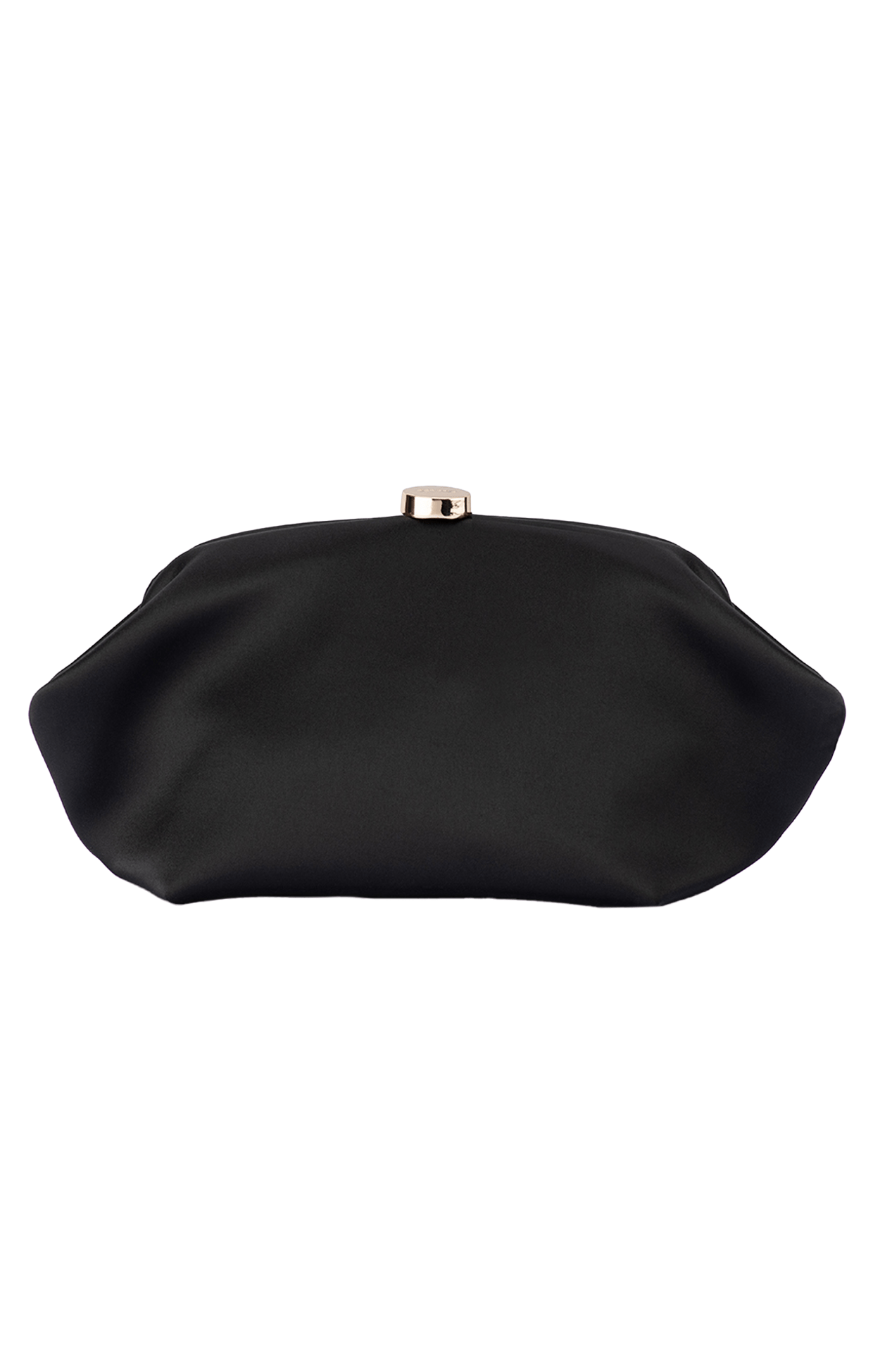 Bags OS / BLACK KARINA SATIN CLUTCH IN BLACK