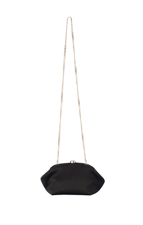 Bags OS / BLACK KARINA SATIN CLUTCH IN BLACK