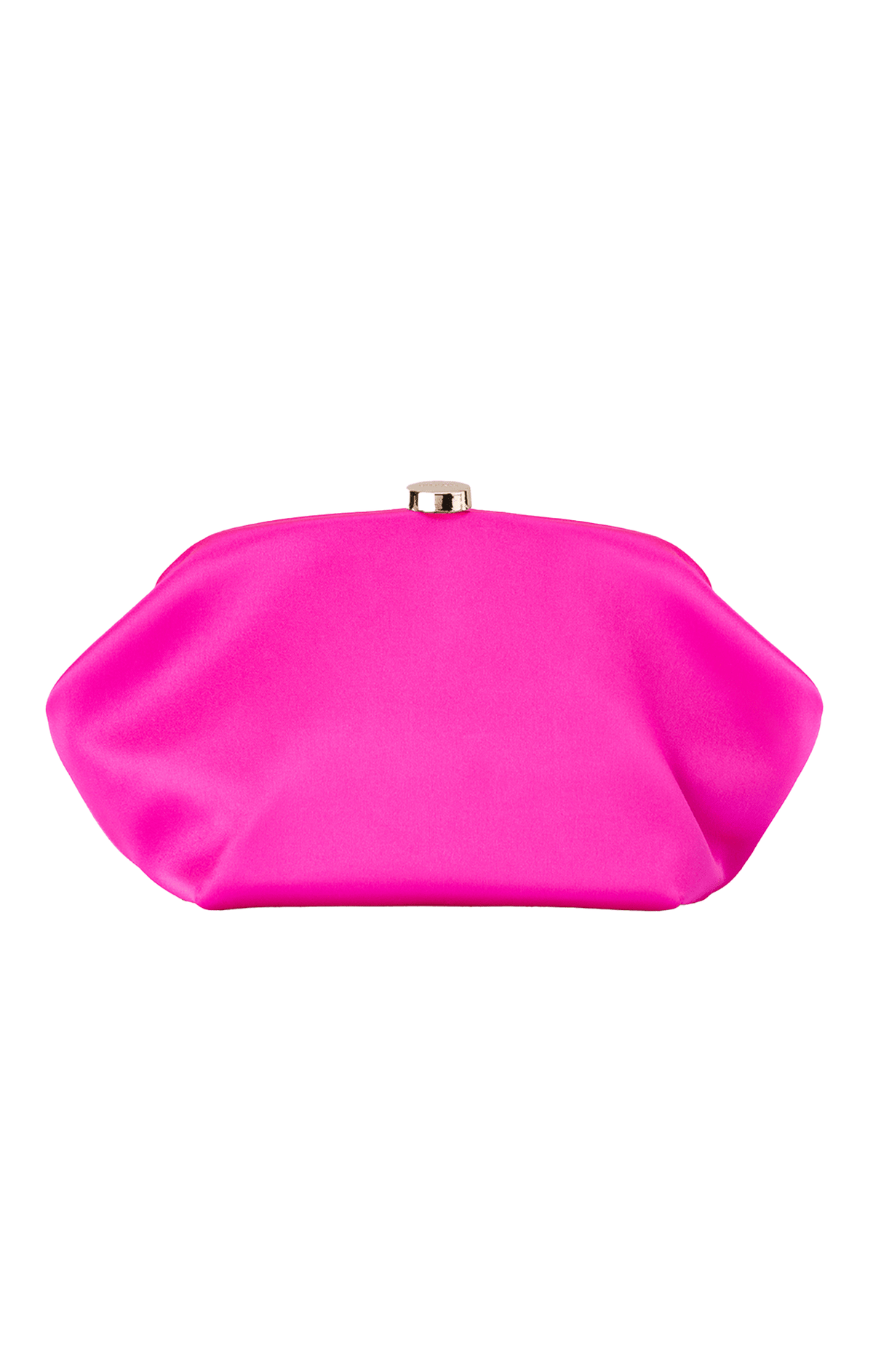 Bags OS / PINK KARINA SATIN CLUTCH IN FUCHSIA