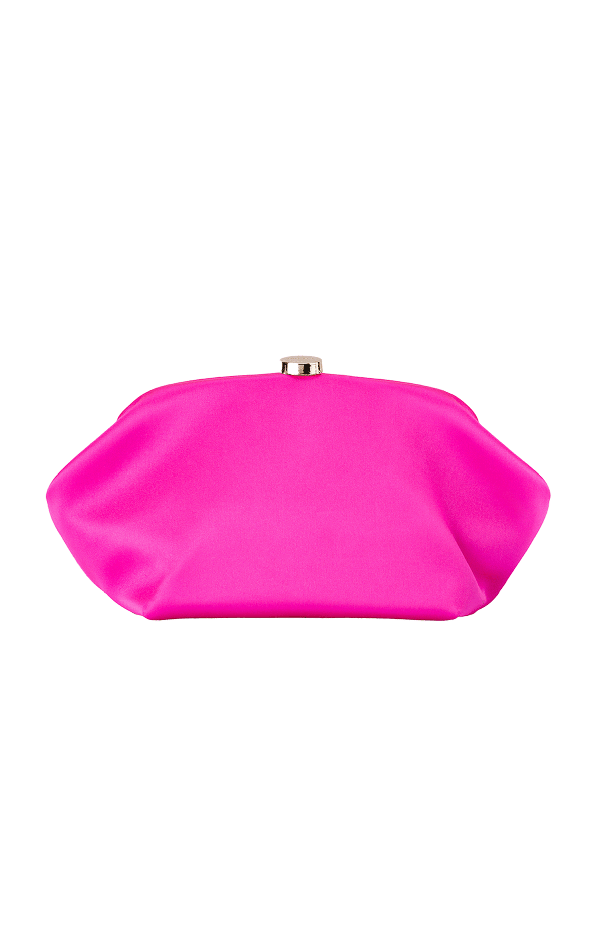 Bags OS / PINK KARINA SATIN CLUTCH IN FUCHSIA