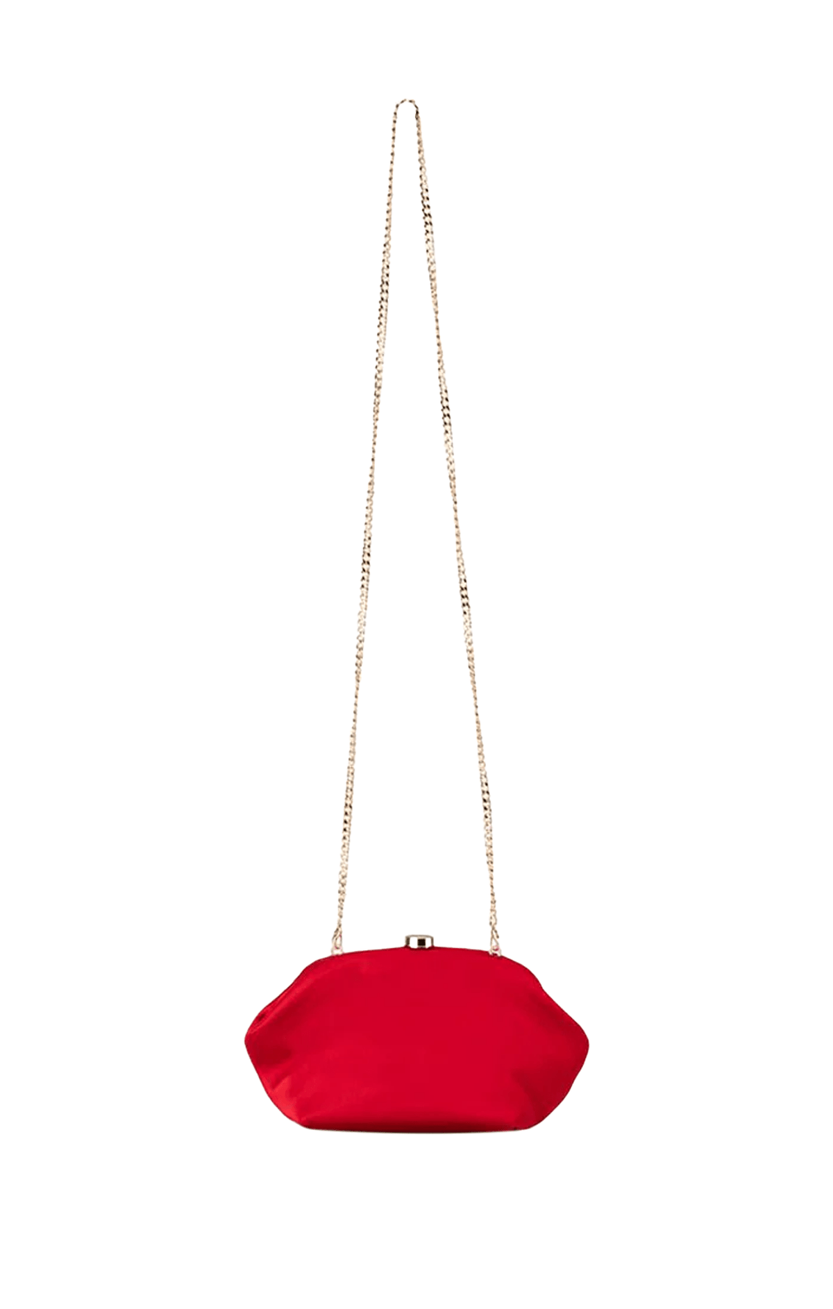 Bags OS / RED KARINA SATIN CLUTCH IN RED