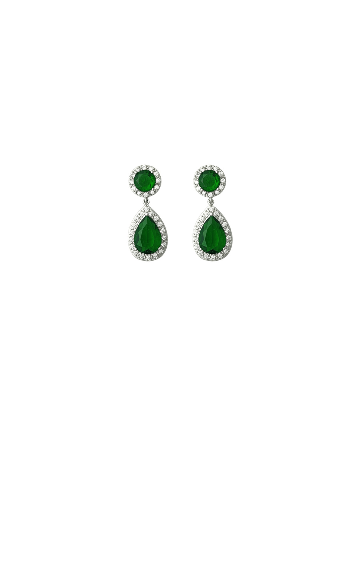 Earrings OS / GREEN KENSINGTON EARRING IN EMERALD