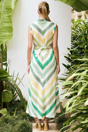 Dresses KORA LEA DRESS IN TROPICAL STRIPE