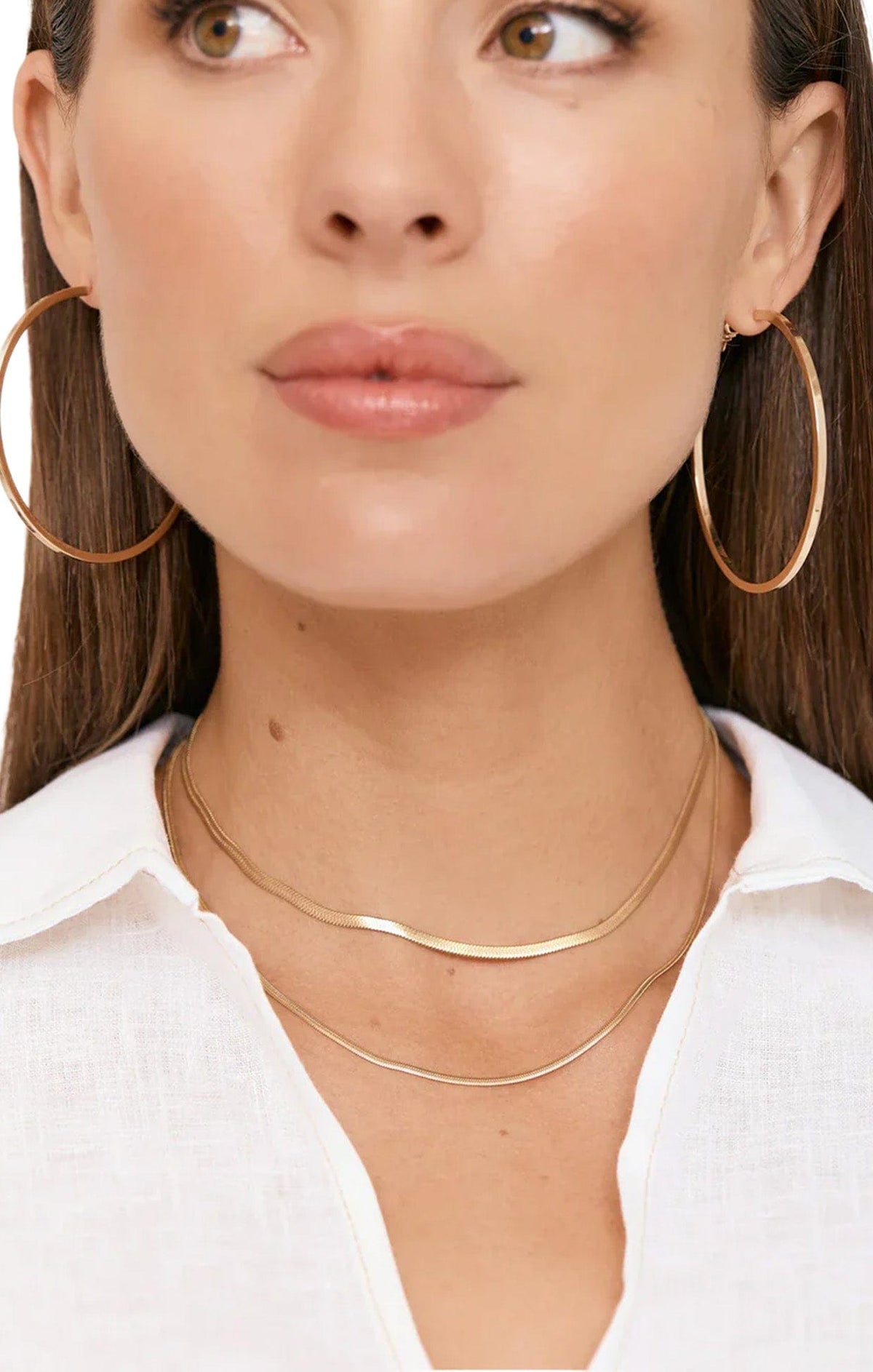 ACCESSORIES Necklaces OS / GOLD LAYERED SNAKE CHAIN NECKLACE