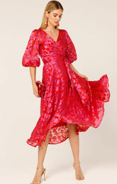 Dresses LILY FIRE WRAP DRESS