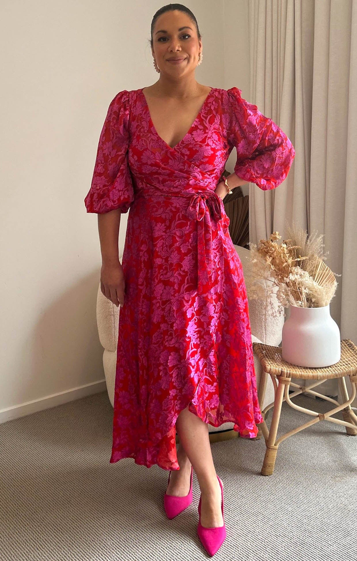 Dresses Events LILY FIRE WRAP DRESS