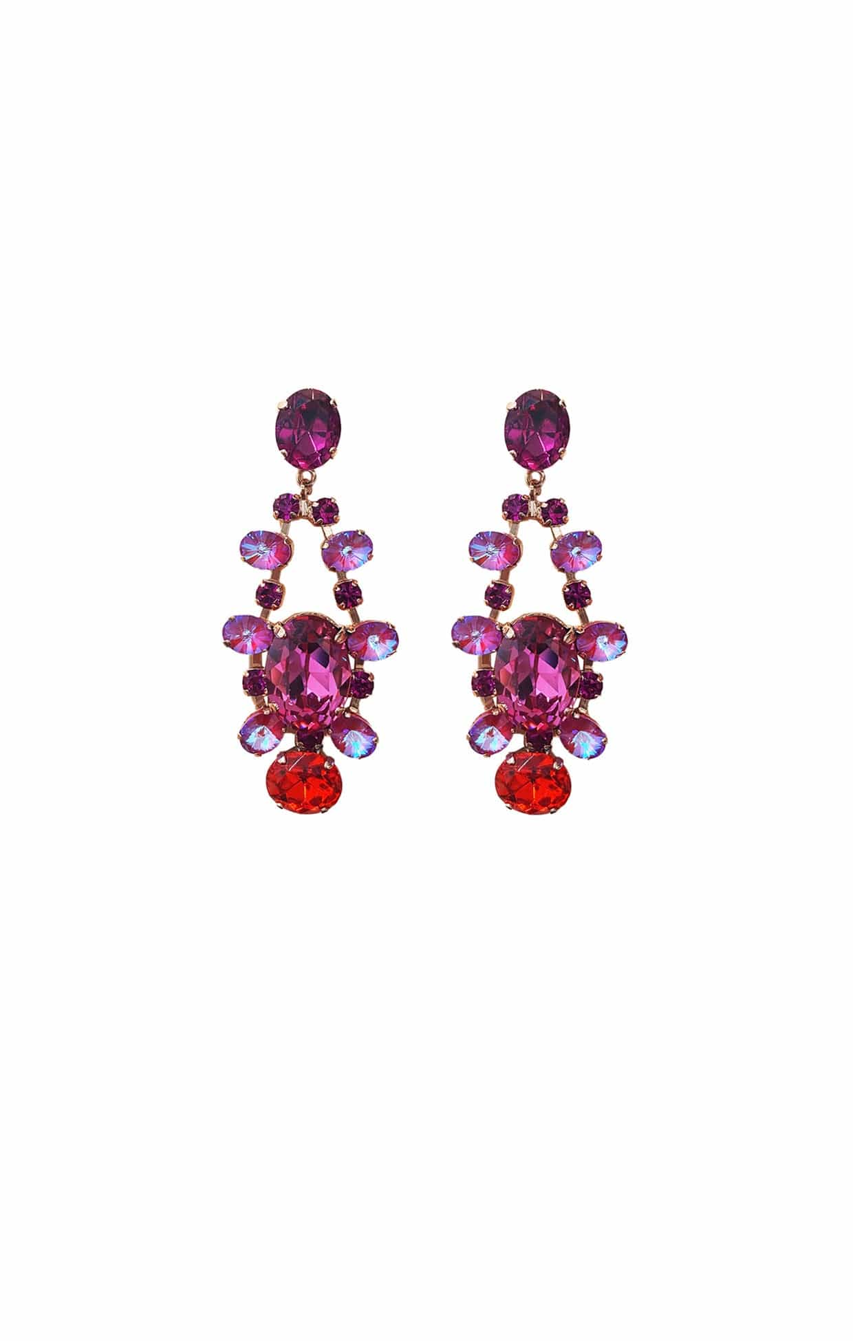 ACCESSORIES Earrings One Size / Red LISBON EARRING IN FUCHSIA RED