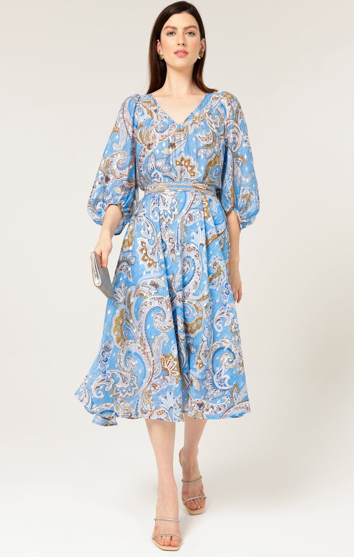 Dresses LOS PADRES DRESS IN SKY BLUE PAISLEY