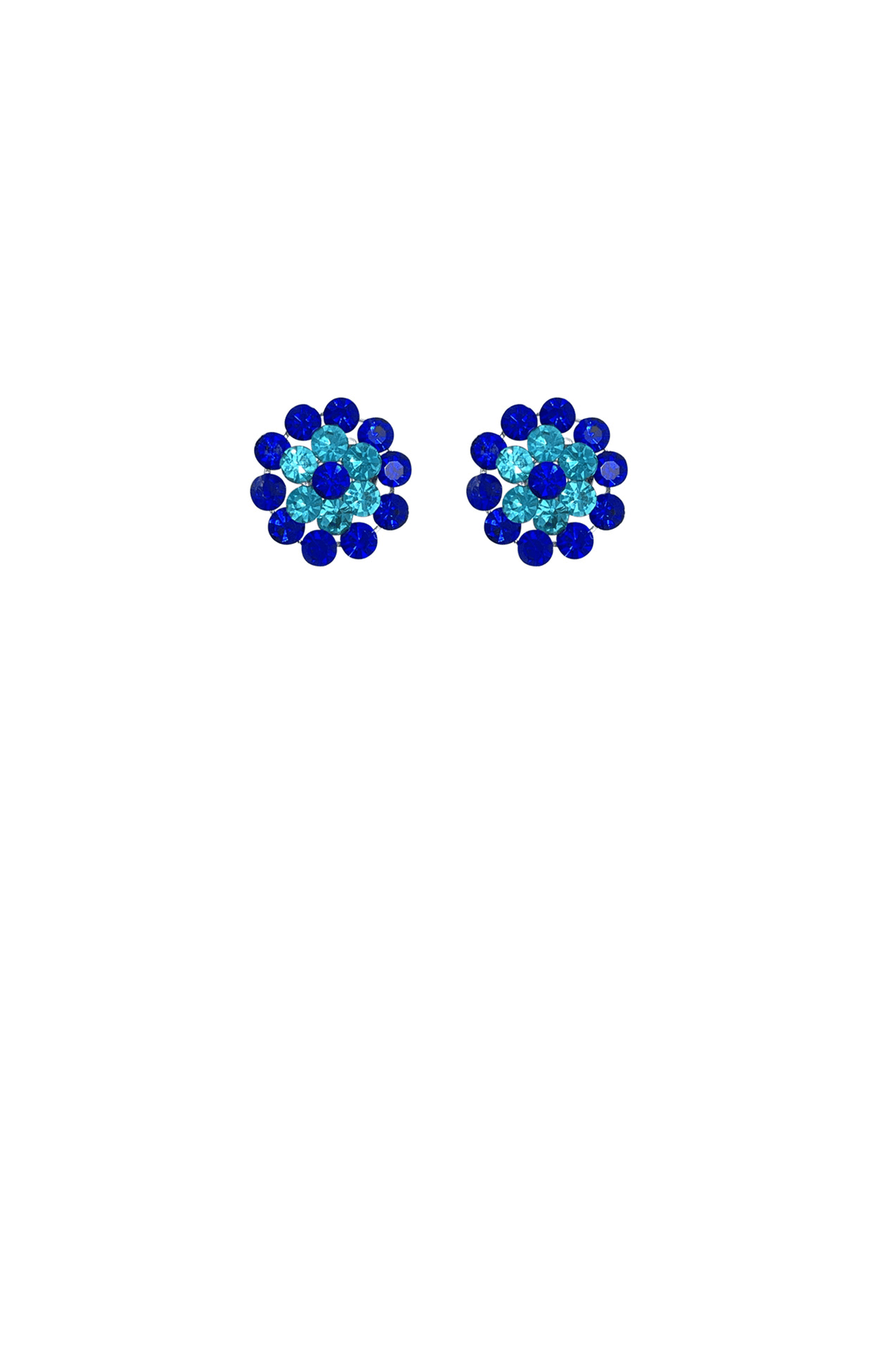 Earrings OS / BLUE LUCY CRYSTAL STUD EARRING IN BLUE MULTI