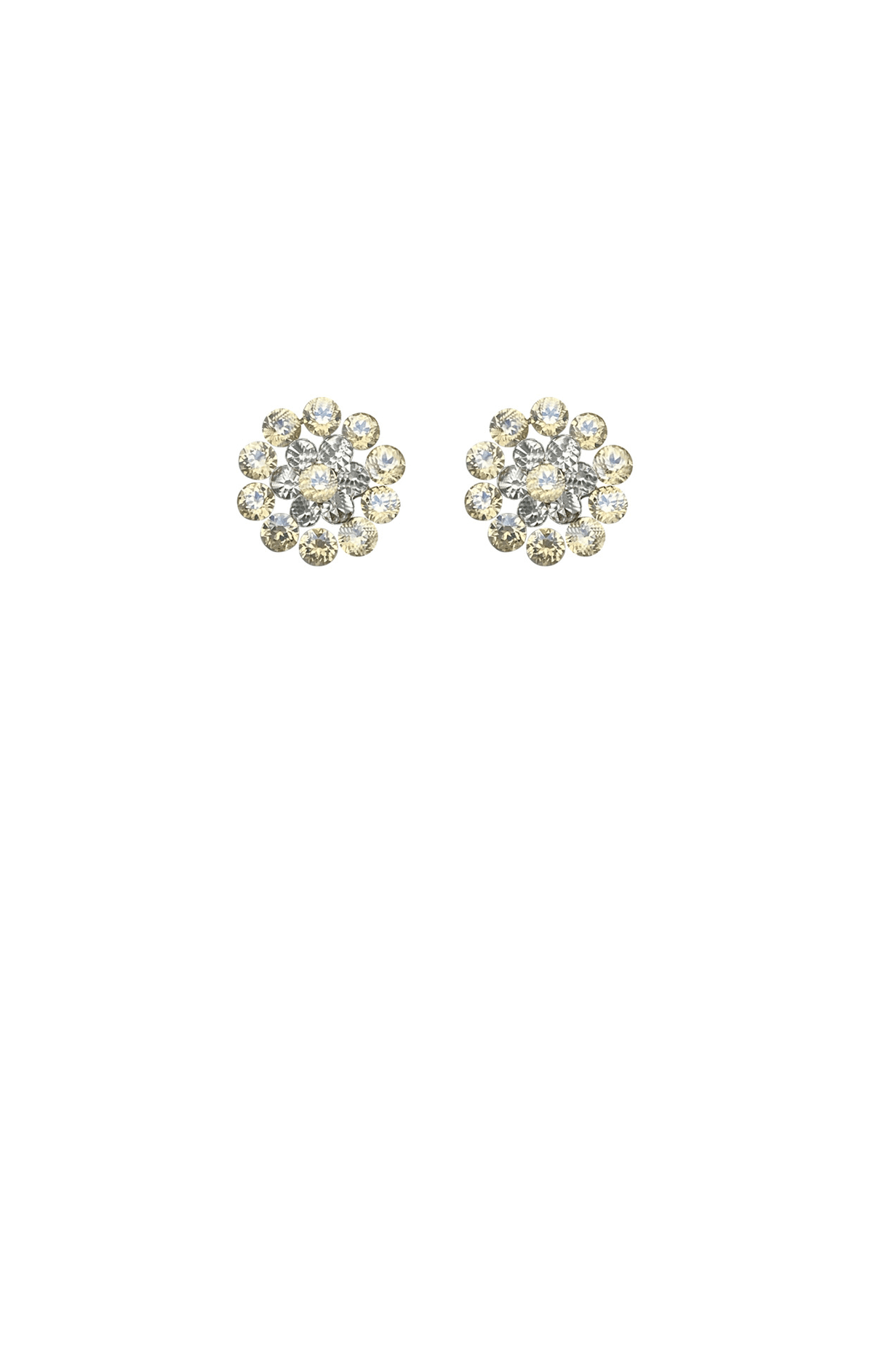 Earrings OS / NEUTRAL LUCY CRYSTAL STUD EARRING IN CHAMPAGNE MULTI