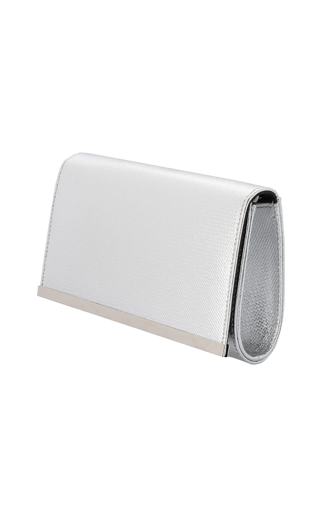 ACCESSORIES Bags Clutches One Size / Neutral MADDIE FOLDOVER CLUTCH IN SILVER