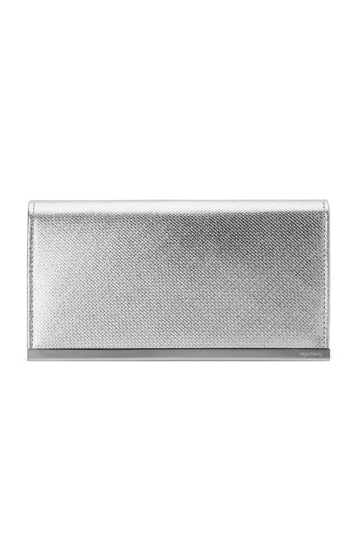 ACCESSORIES Bags Clutches One Size / Neutral MADDIE FOLDOVER CLUTCH IN SILVER