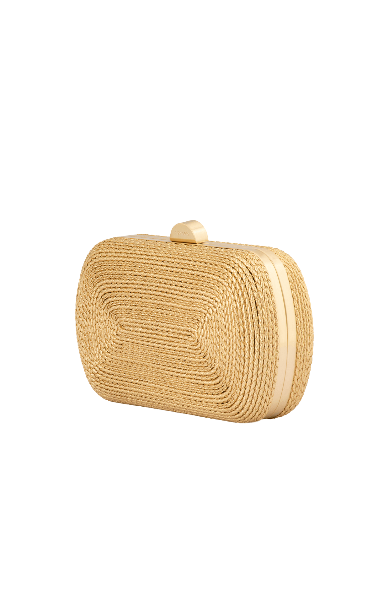 Bags OS / GOLD MARTINA COILED ROPE CLUTCH IN GOLD