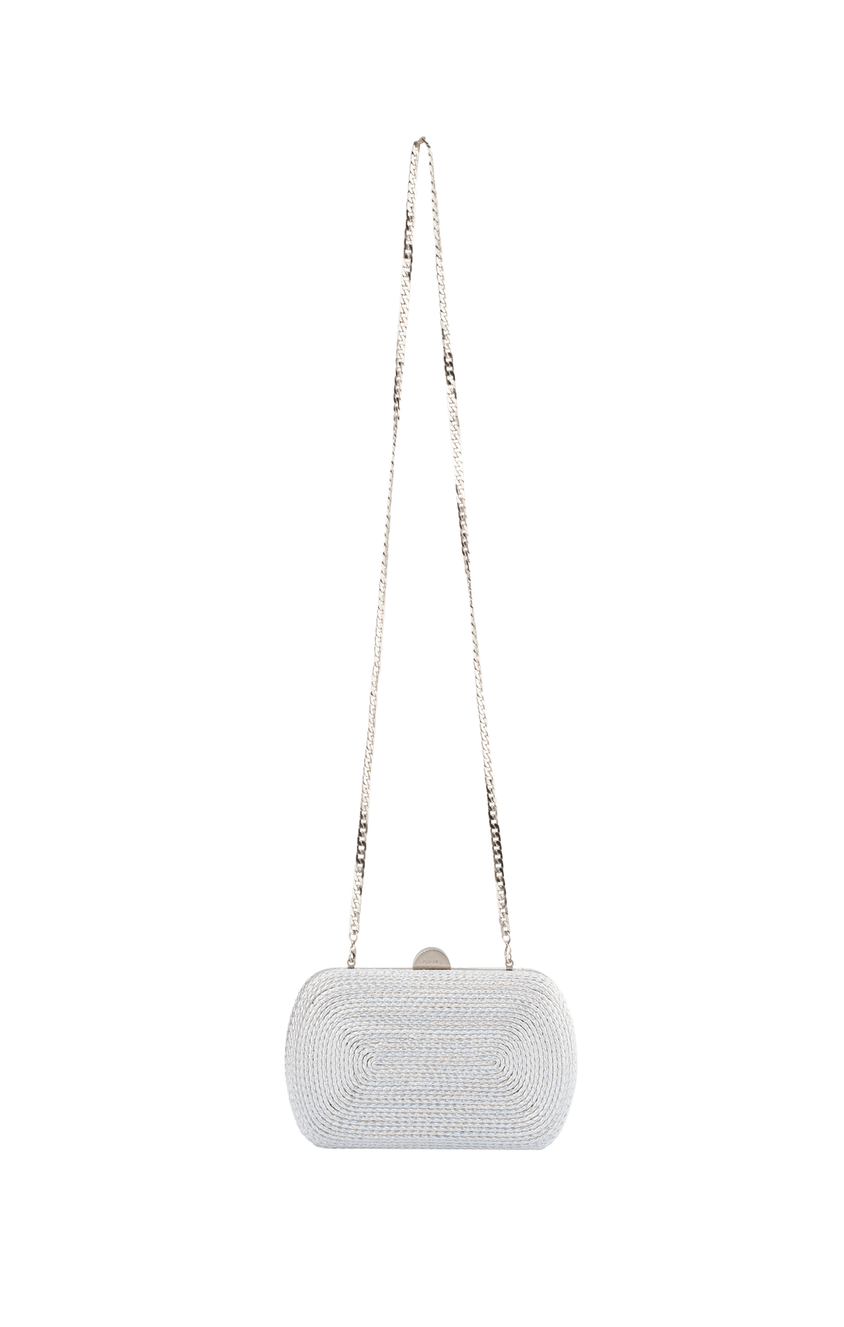 Bags OS / SILVER MARTINA COILED ROPE CLUTCH IN SILVER