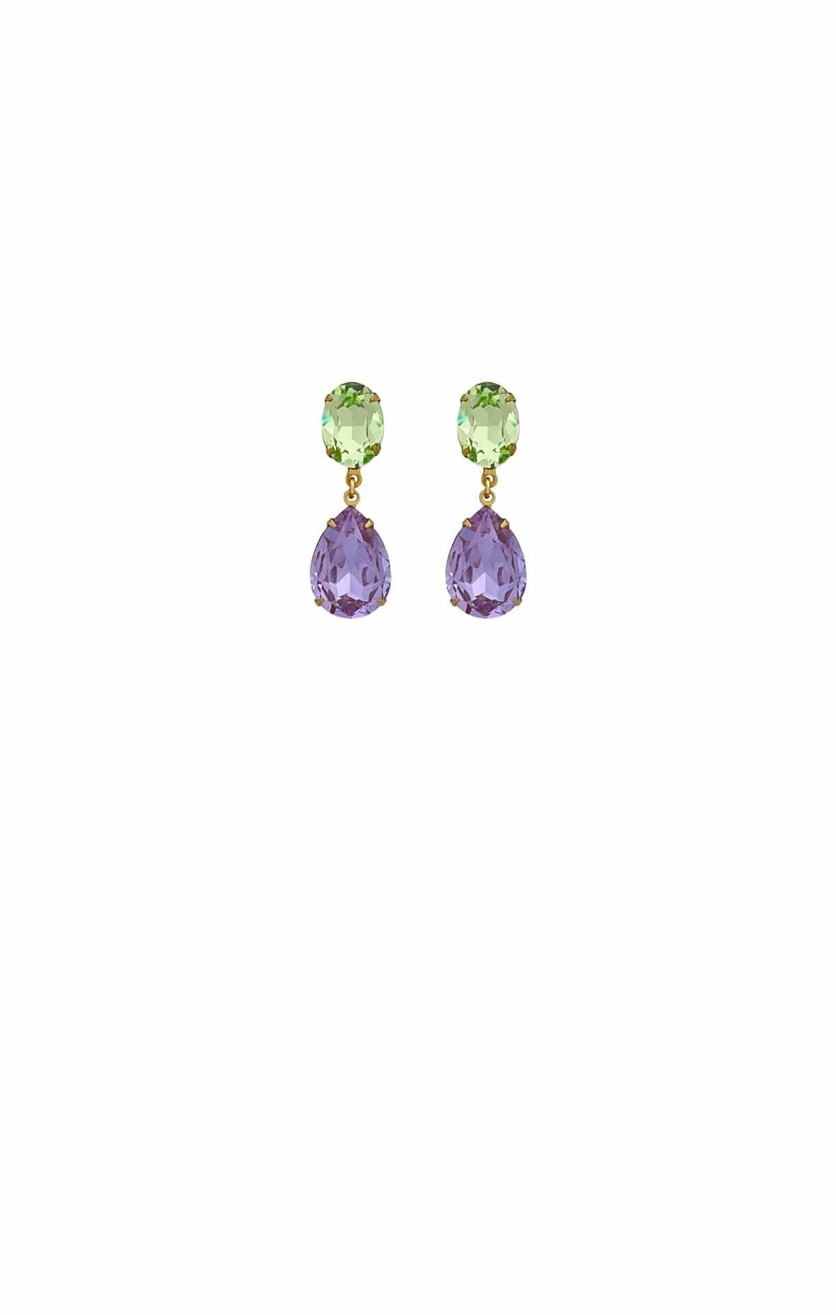 Earrings OS / PERIDOT/LILAC MIA DROP EARRING IN PERIDOT LILAC