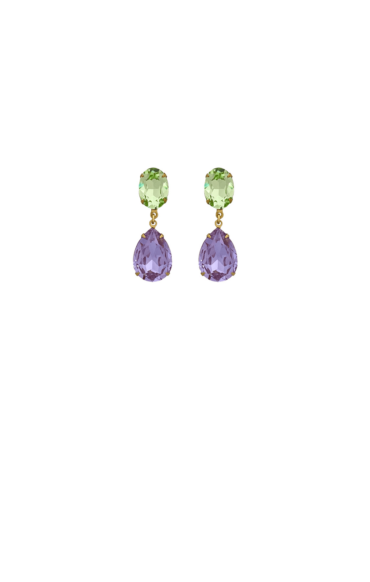 Earrings OS / PERIDOT/LILAC MIA DROP EARRING IN PERIDOT LILAC