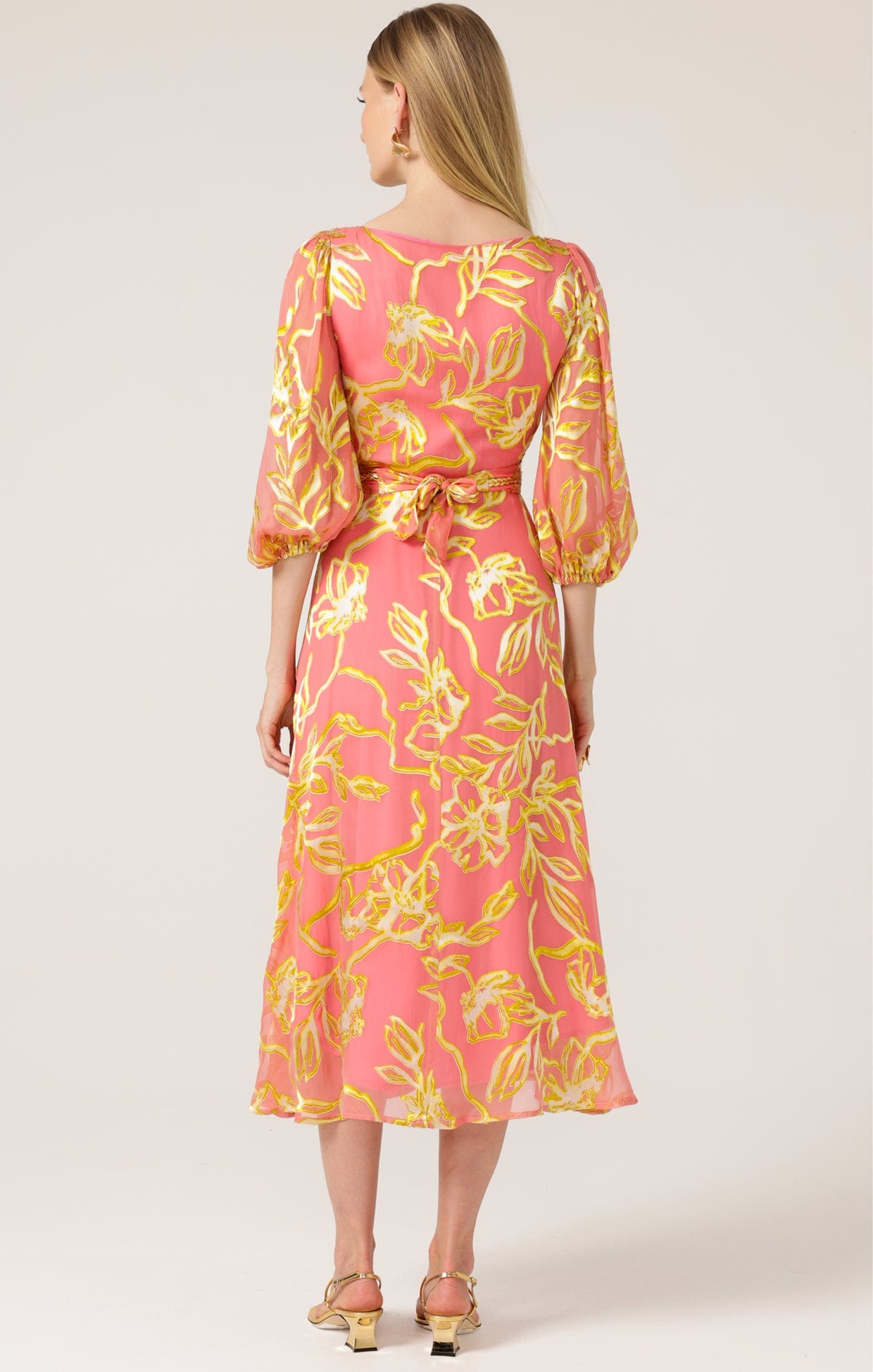 Dresses PEACH FACED WRAP DRESS