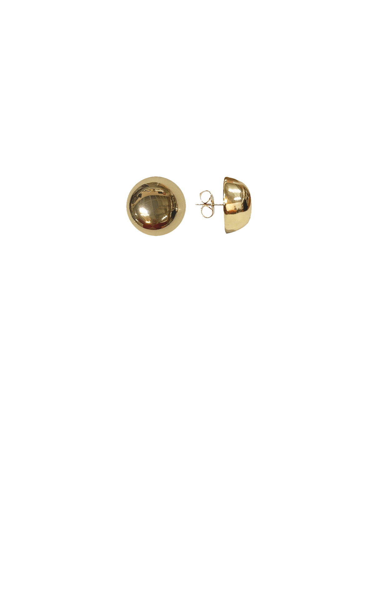 ACCESSORIES Earrings OS / GOLD POLISHED DOME STUD EARRING IN GOLD