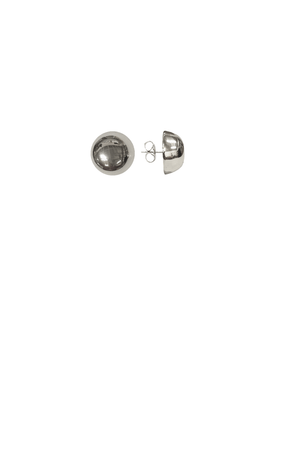 ACCESSORIES Earrings OS / SILVER POLISHED DOME STUD EARRING IN SILVER