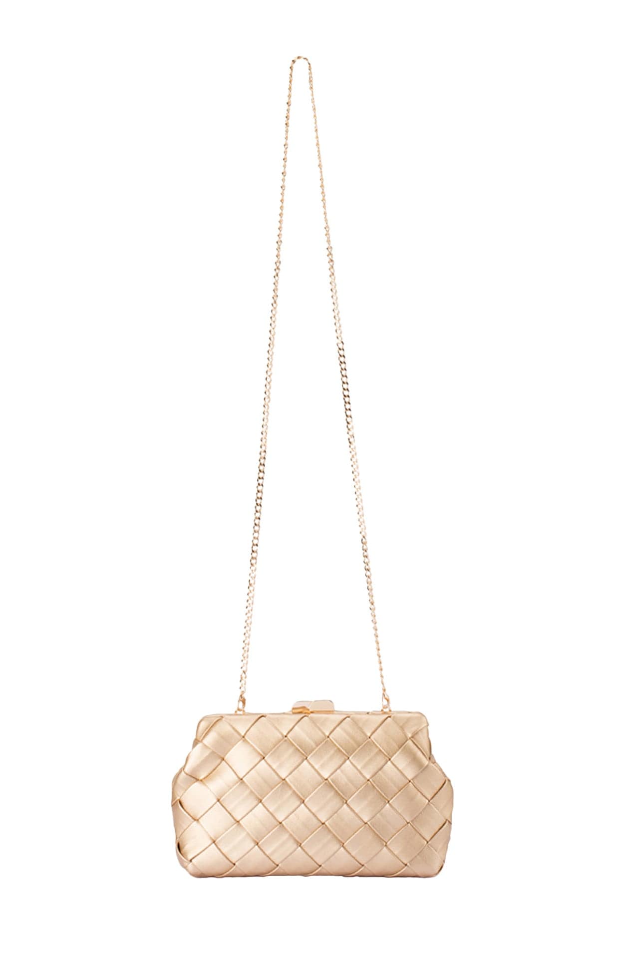 Bags OS / GOLD QUINN WOVEN CLUTCH IN GOLD