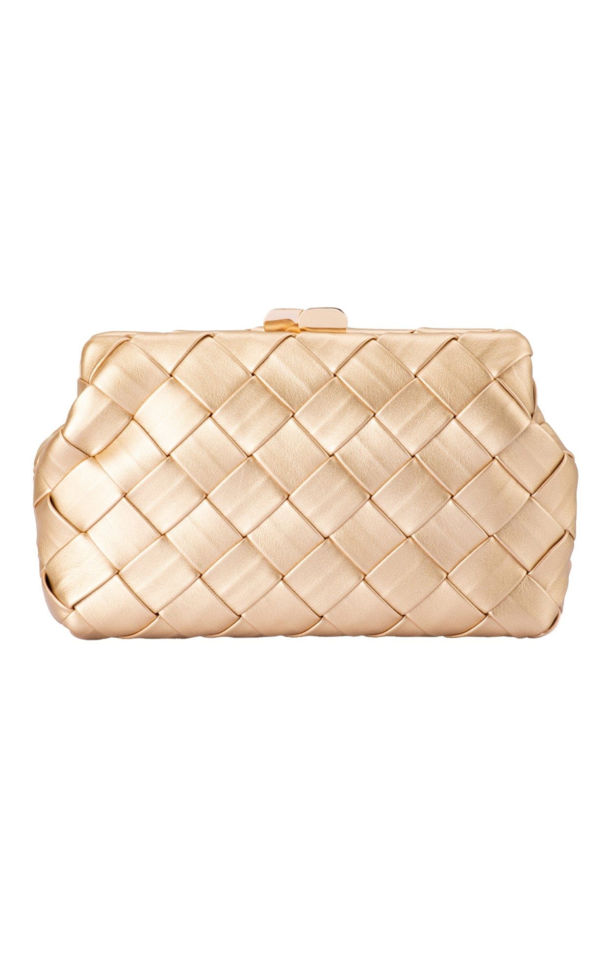 Bags OS / GOLD QUINN WOVEN CLUTCH IN GOLD