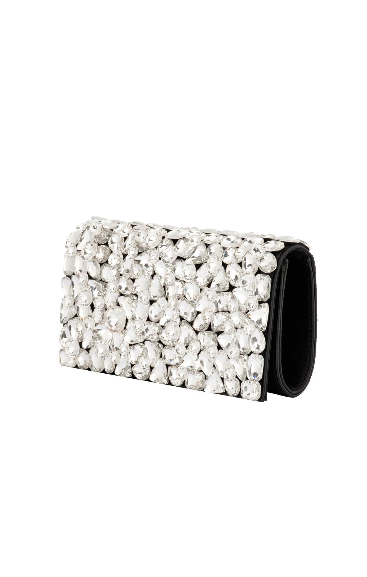 ACCESSORIES Bags Clutches OS / BLACK RENATA CRYSTAL ENCRUSTED CLUTCH IN BLACK