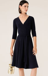 Dresses Multi Occasion REVERSE WRAP DRESS IN NAVY