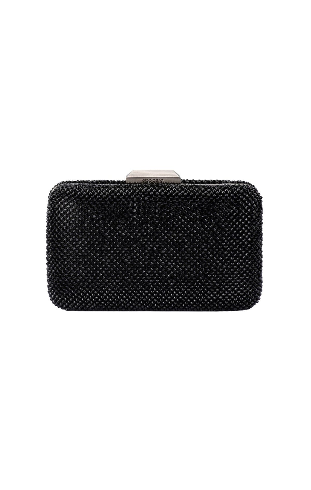 Bags OS / BLACK RONNY CRYSTAL MESH CLUTCH IN BLACK