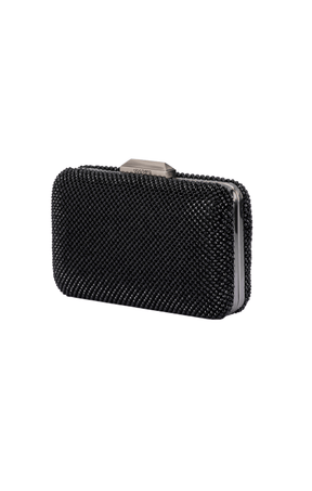 Bags OS / BLACK RONNY CRYSTAL MESH CLUTCH IN BLACK