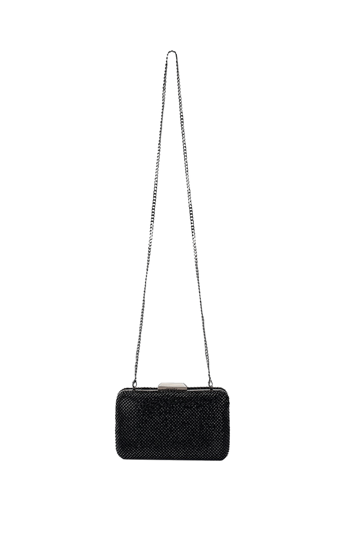 Bags OS / BLACK RONNY CRYSTAL MESH CLUTCH IN BLACK