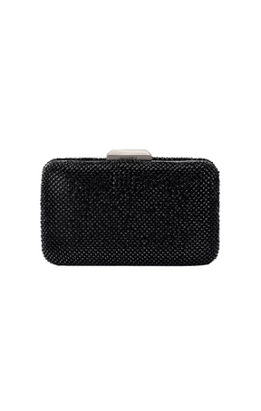 Bags OS / BLACK RONNY CRYSTAL MESH CLUTCH IN BLACK