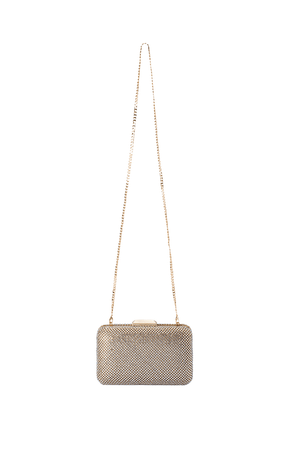 Bags OS / CHAMPAGNE RONNY CRYSTAL MESH CLUTCH IN CHAMPAGNE