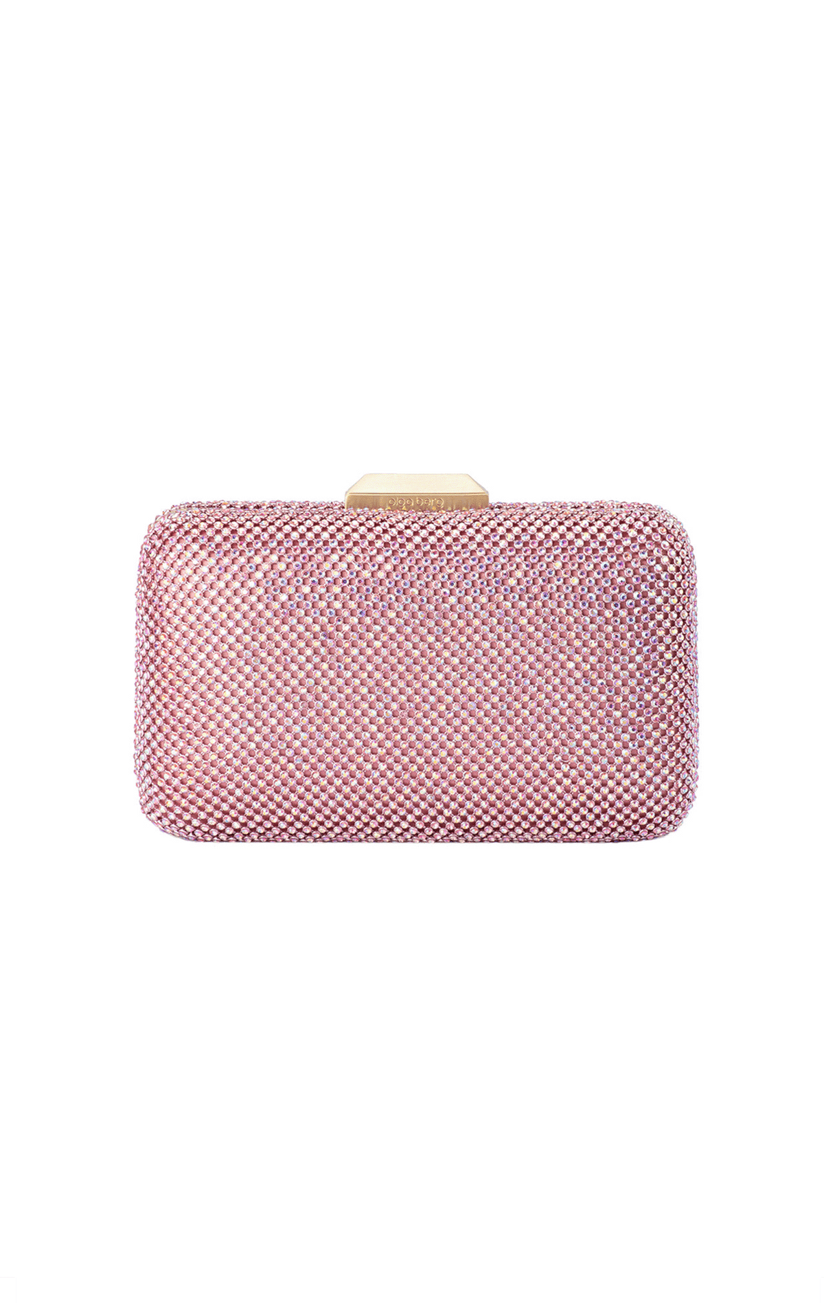 Bags OS / PINK RONNY CRYSTAL MESH CLUTCH IN PINK