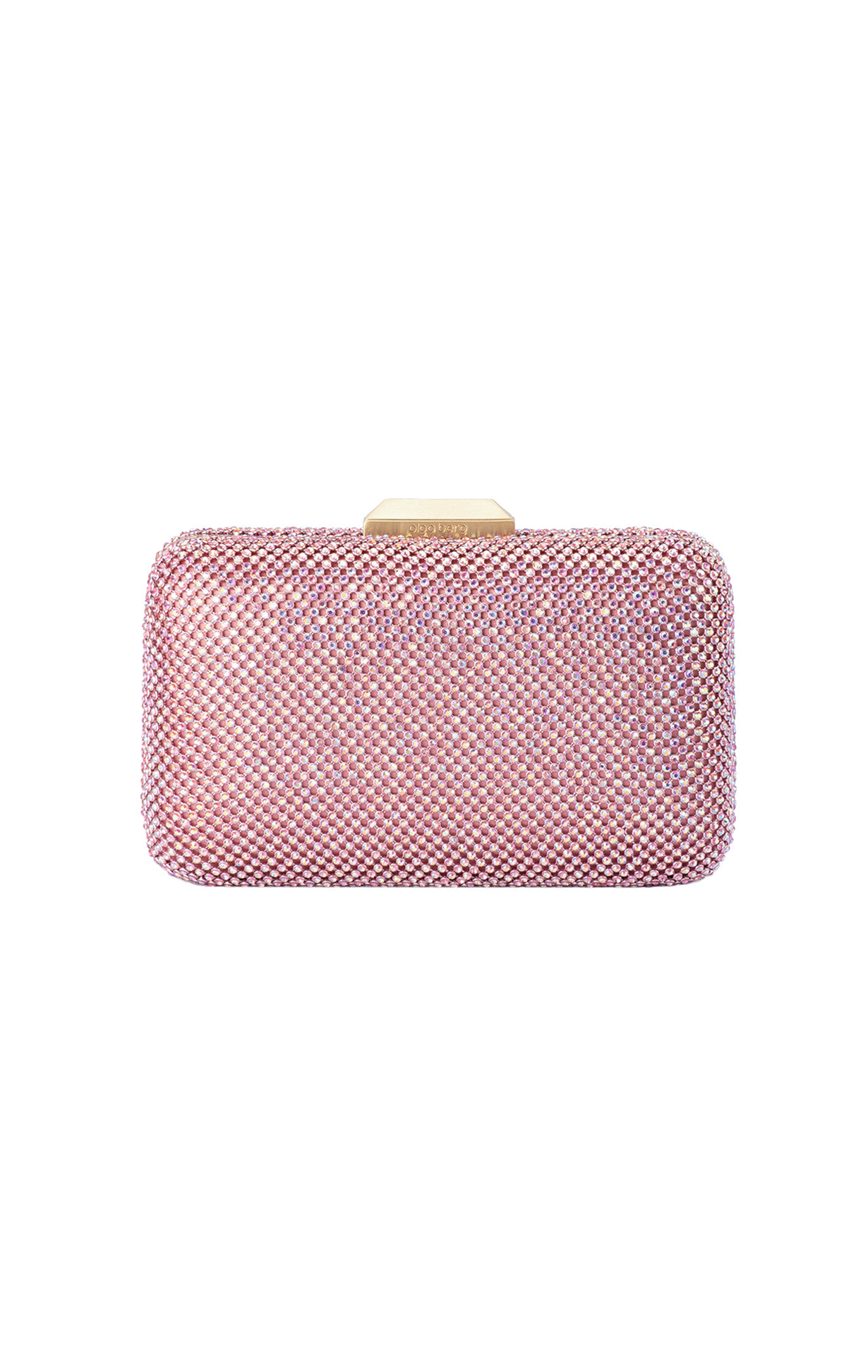 Bags OS / PINK RONNY CRYSTAL MESH CLUTCH IN PINK