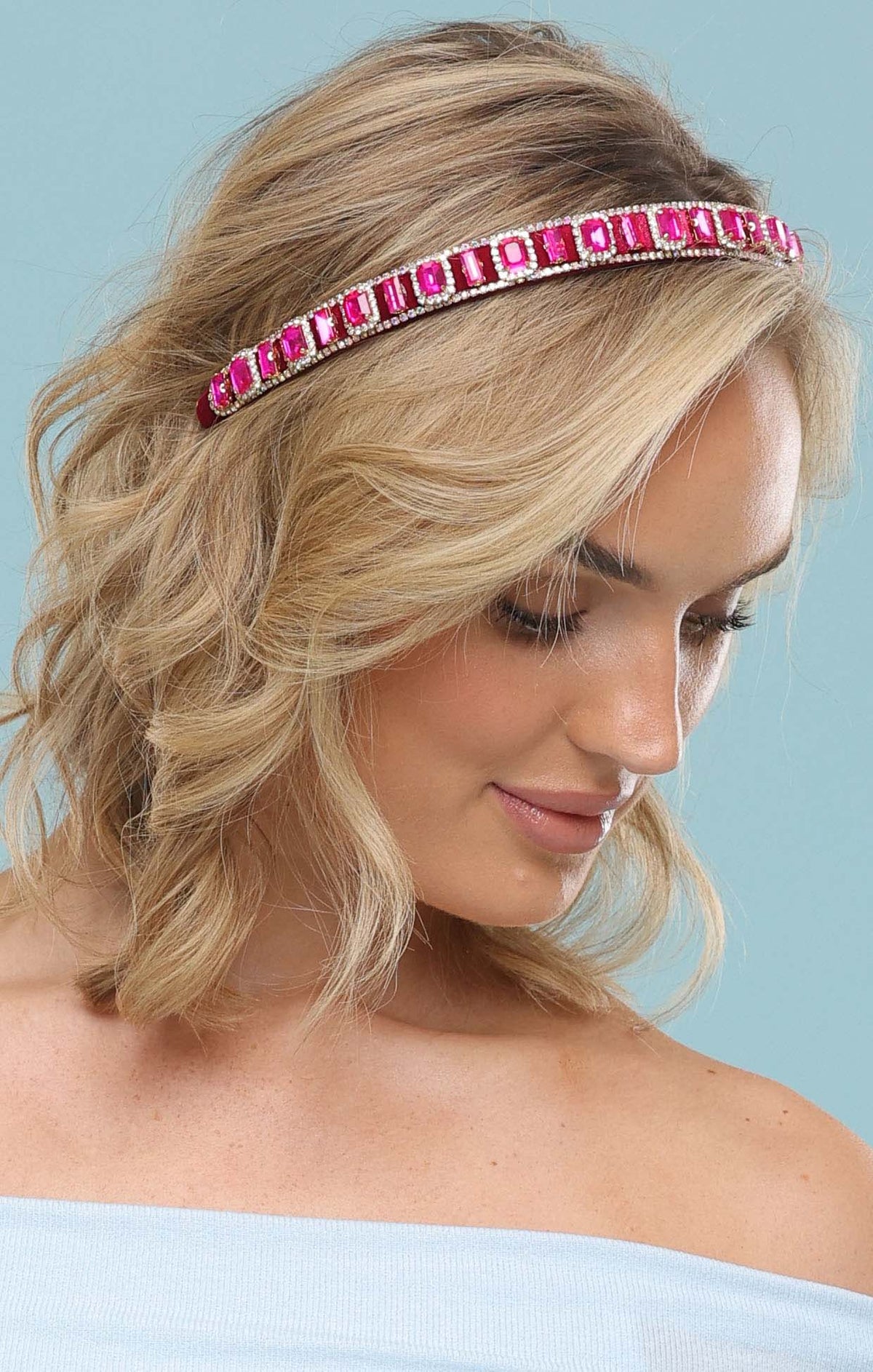 Headbands OS / HOT PINK SABINE HEADBAND IN HOT PINK