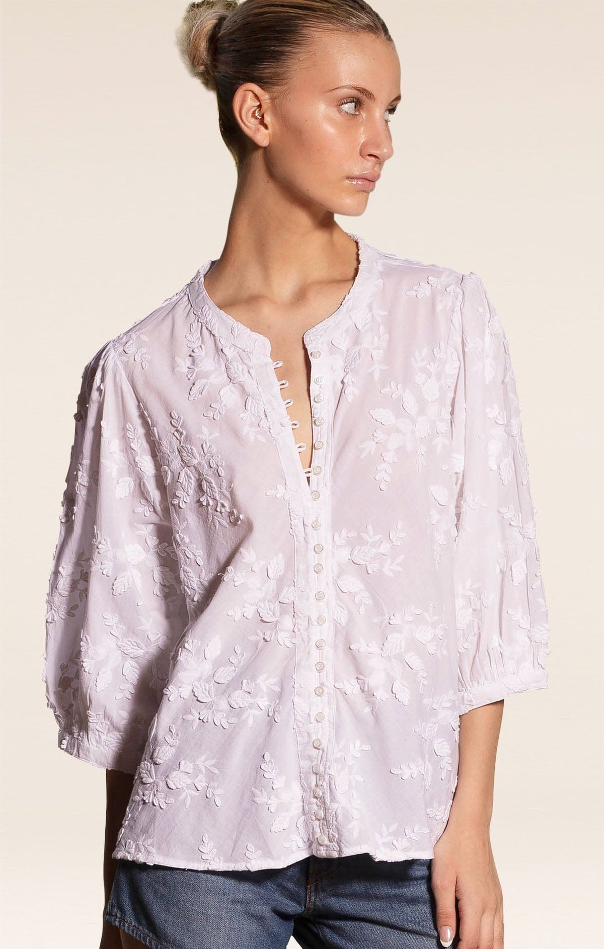 Tops SCARLETT COTTON SHIRT IN ORIENT WHITE