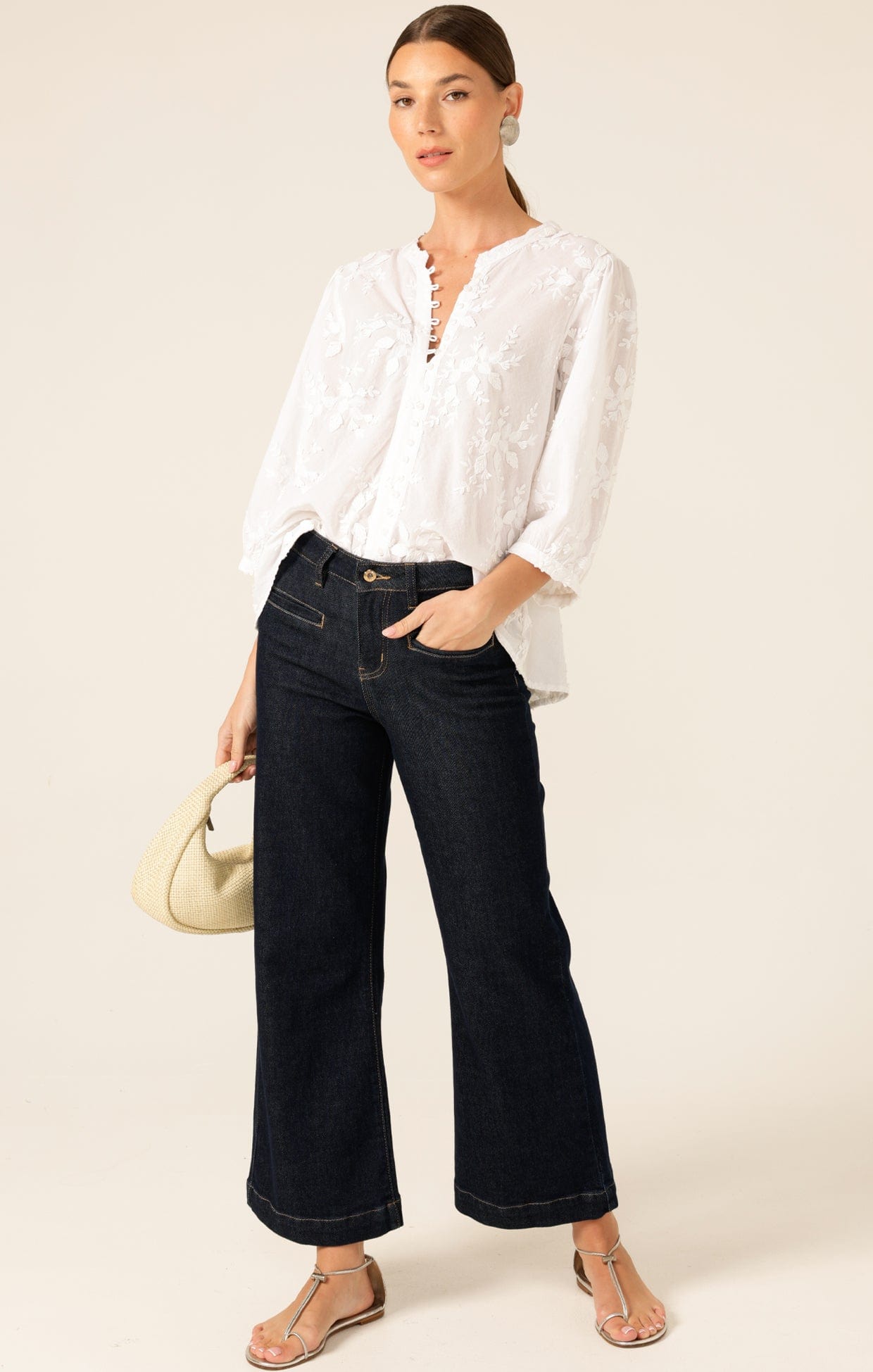 Tops SCARLETT COTTON SHIRT IN ORIENT WHITE