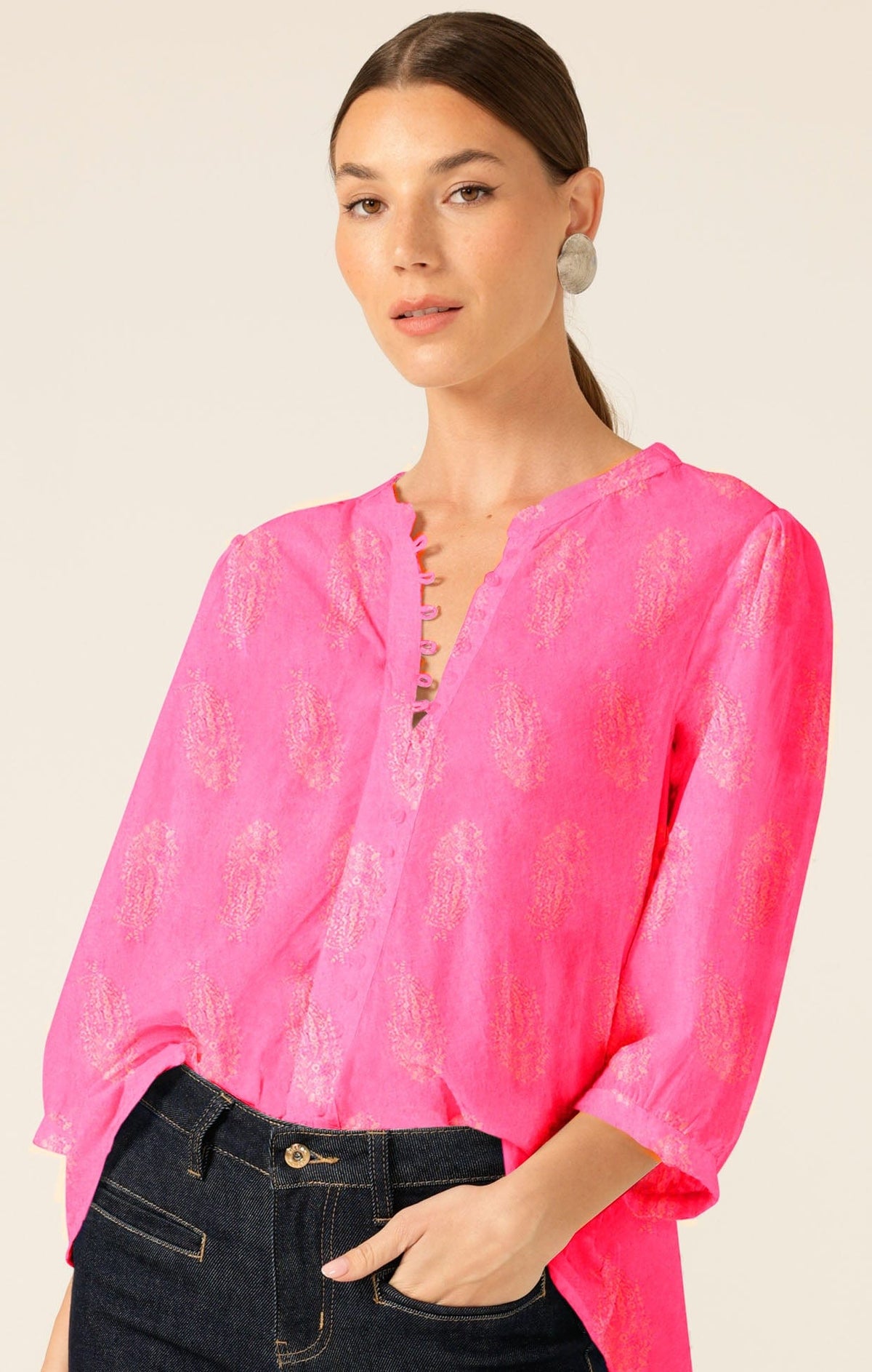 Tops SCARLETT COTTON SHIRT IN SHRINE PINK