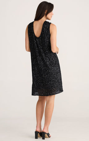 Dresses SHOW STOPPER SWING DRESS IN BLACK SEQUIN