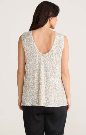 Tops SHOW STOPPER TOP IN CHAMPAGNE SEQUIN