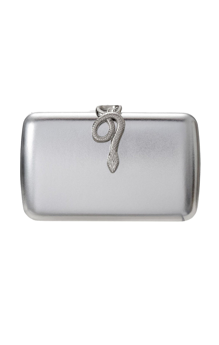 Bags OS / SILVER SNAKE CLASP BAG IN SILVER