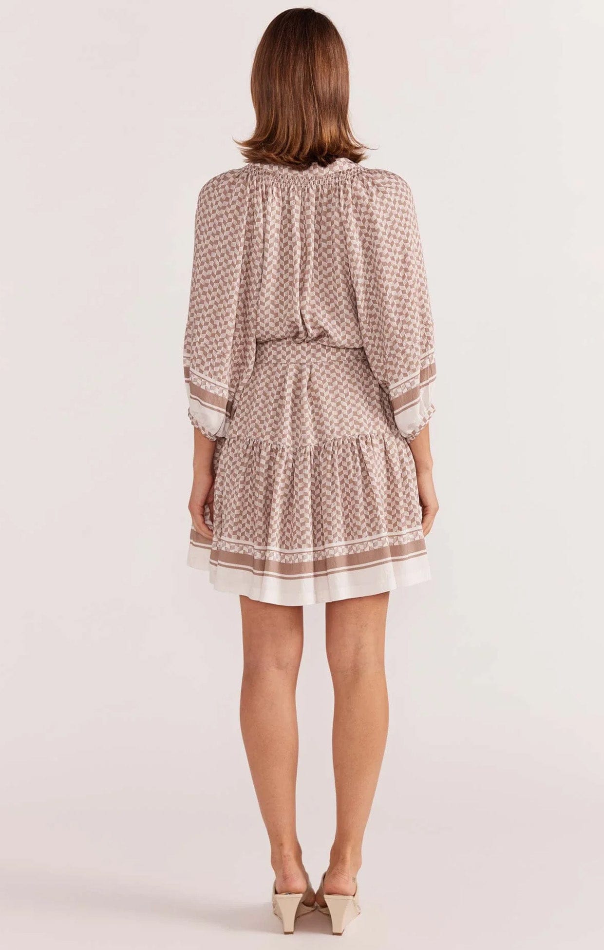 Dresses SOLEIL SMOCK DRESS IN BEIGE