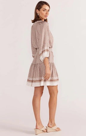 Dresses SOLEIL SMOCK DRESS IN BEIGE