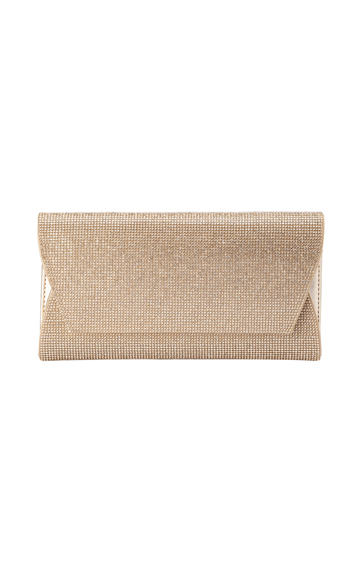 Bags OS / GOLD STACEY CRYSTAL CLUTCH IN GOLD