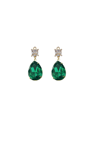 Faux emerald deals earrings