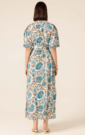 Dresses STEVIE MAXI DRESS IN JULIE PRINT BLUE/GOLD